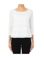 [S]シフォン切り替えティアードカットソー