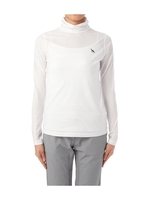 ピンドット柄タートルネックプルオーバー