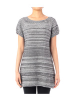 ミックスカラーチュニックニットプルオーバー