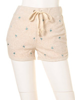 【Planet blue world】パームツリー刺しゅうショートパンツ