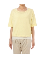 [L]ラミーボーダータンク&カーディガンSET