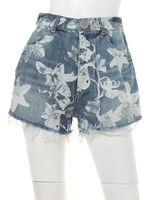 【FEMININE】ワントーンフラワーデニムS/PT