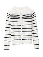 シースルーボーダーニットカーディガン