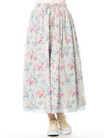 ストライププリント リバーシブルロングスカート