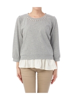 ビジュープルオーバー+ペプラムタンクトップSET