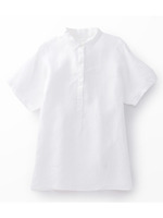 フランダースリネン半袖スキッパーシャツ ウィメンズ