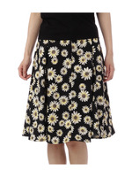 マーガレット柄ミディ丈フレアスカート