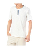 レイヤード風ヘンリーネックプルオーバー