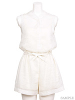 透けワッシャーロンパース