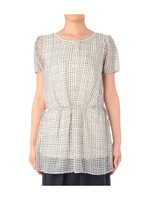 ギンガムチェックギャザープルオーバー