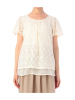 バックボタン付きレースプルオーバー