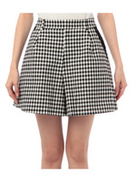 ポケットレースチェックキュロットパンツ