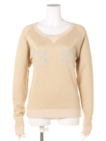 ユニコーン刺繍ラメ裏毛プルオーバー