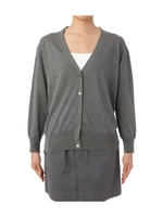 異素材ミックスカーディガン