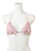 花柄三角ビキニトップ