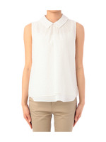 刺しゅうレースノースリーブブラウス