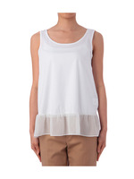 裾シフォンタンクトップ