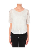 シャツ裾クロップドカットソー