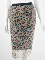 ヒョウオーガンジーニットスカート