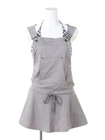 フードサロペットギンガムビキニ