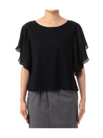 異素材コンビコットンカットソー