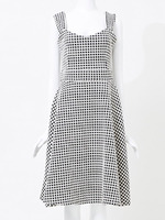 格子柄フレアOP