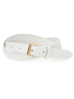 牛革ゴールドバックル細ベルト