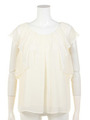 【CHIC】シフォンフレアショートTOPS