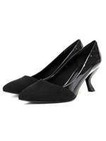 【REZOY】変形ヒールコンビパンプス