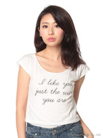 【R】オフショル風コンパクトTシャツ