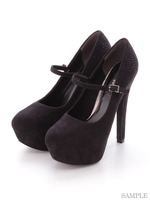 インストームストーンハイヒール美脚ワンストラップパンプス