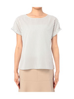 [L]フロントストライプデシンブラウス