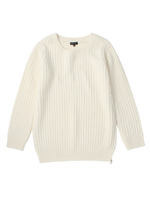 格子柄ローゲージチュニックニット