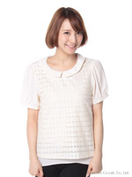 千鳥レースプルオーバー