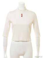 ROSEリブニットカットTOPS