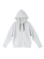 バックタックニットソージップアップパーカ