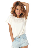 メッシュ切替トップス