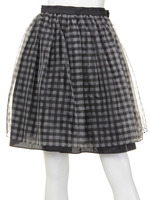 【VANILLACoUTURE】先染めチェックオーガンジーSK