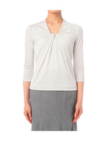 フロントドレープ七分袖カットソー