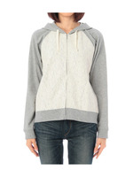 フロントレース切替切り替えパーカ