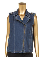 ライダースデニムベスト
