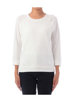 レースミックスラグランスリーブカットソー