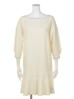 ニット/ツィードローペプラムOP