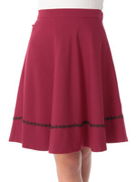 バックリボンフレアーミディ丈SK