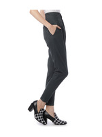 ボタン留めハイウエストタックパンツ