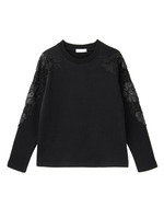 モチーフレースニットプルオーバー