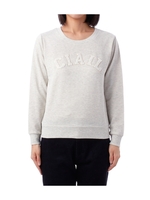 ラメさがら刺しゅう裏毛スウェット