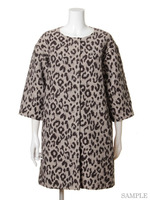 [Balcony and Bed]LEOPARD JAQUARD COAT