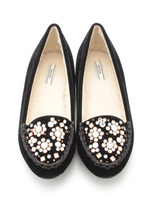 ボアビジューモカシンシューズ