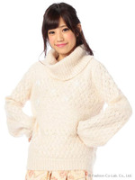 【LIZLISA】オフタートルフェザーニット